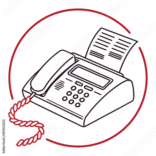 Fax machine illustration