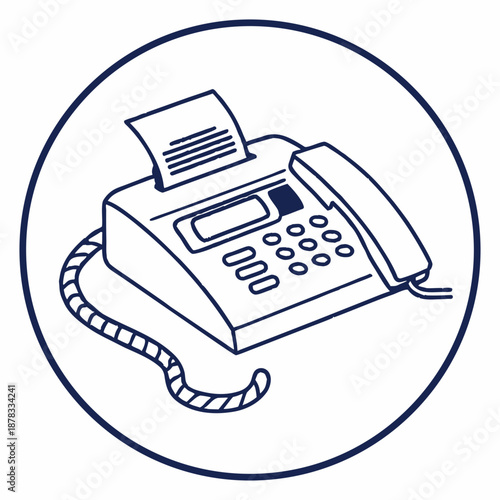 Fax machine illustration