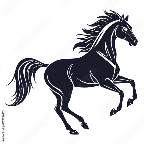 Dynamic horse silhouette