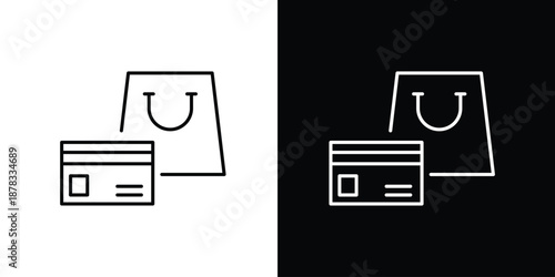 Modern E-commerce and Secure Payment Icon for Digital Transactions and Online Retail Purchases, Representing Convenient Shopping Solutions