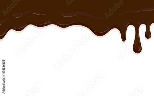 とろけるチョコレートイラスト_横