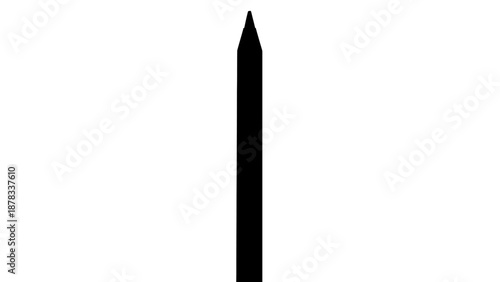 Black pencil isolated on white background