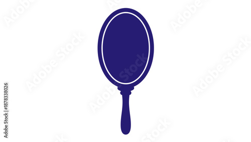 Oval Hand Mirror Silhouette Icon