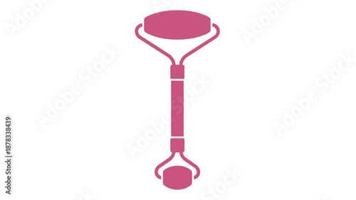 Pink Jade Roller Icon for Skincare and Beauty Routine