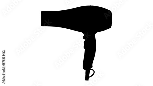 Silhouette of a Hair Dryer