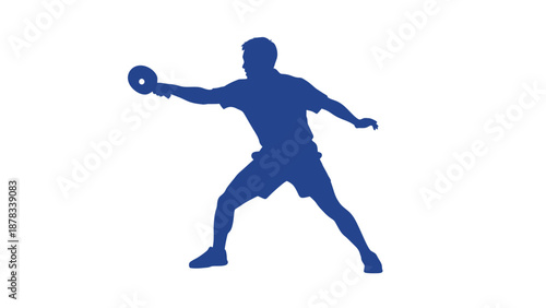 Table Tennis Player Silhouette