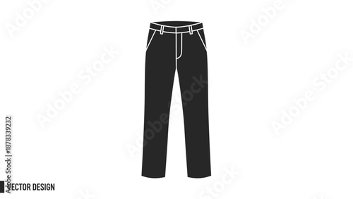 Black Trousers Icon Vector