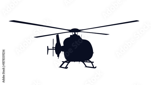 Helicopter Silhouette Flying Transport Aviation