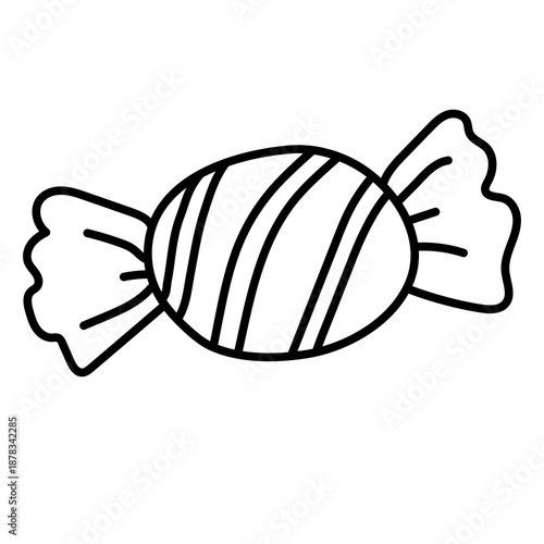simple candy in a wrapper illustration