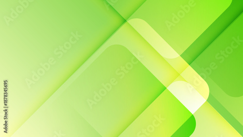 Fresh lime organic composition using translucent geometric forms and bright lighting effects