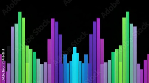 Abstract colorful equalizer lines background