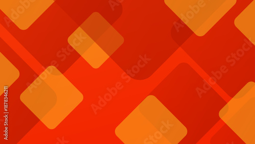 Energetic red and orange design with semi-transparent rounded squares for vibrant themes