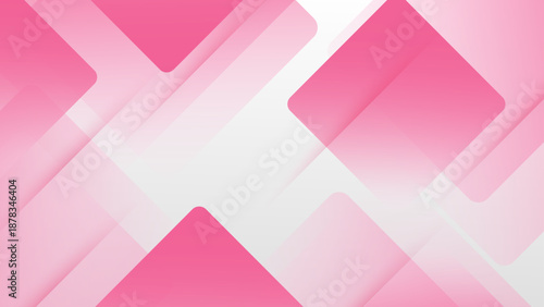 Modern abstract background featuring overlapping pink squares with smooth gradients and subtle shadow effects
