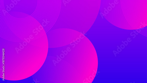 High contrast background with vibrant purple circles and thin orbital line patterns for modern displays