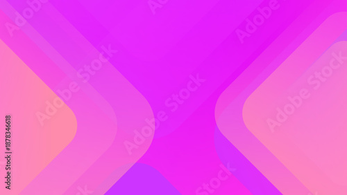Energetic violet and pink design utilizing bold intersecting rounded shapes to create a vibrant modern texture