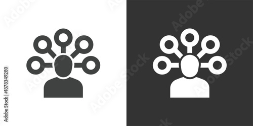 Strategic Thinking icon. Solid glyph series icon