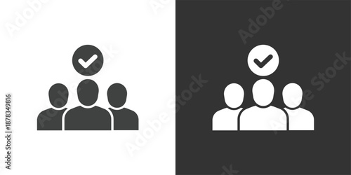 Team Selection icon. Solid glyph series icon