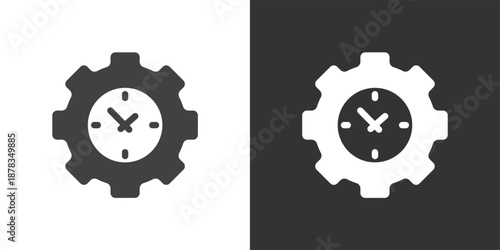 Work Efficiency icon. Solid glyph series icon