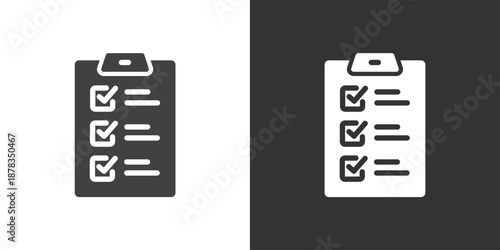 Task Checklist icon. Solid glyph series icon
