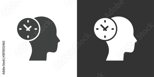 Time Management and Discipline icon. Solid glyph series icon