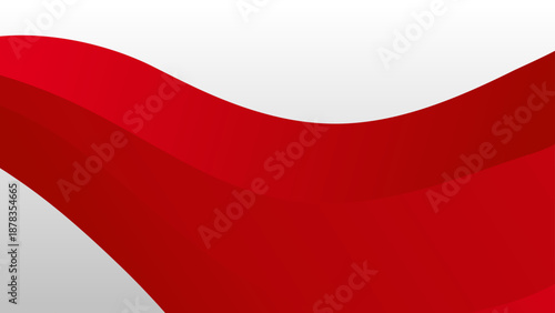 Intense red abstract flowing shapes on white background creating a powerful and energetic visual effect