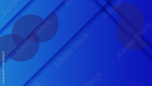 Abstract digital composition featuring deep blue layers and circles