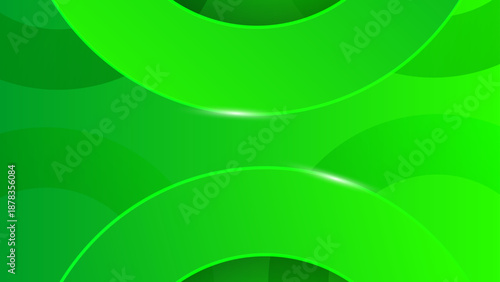 Refreshing green palette showcasing overlapping semi circles with luminous edges for a fresh organic tech feel