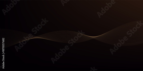 Golden Wave Abstract Digital Art: Elegant, Modern Background for Design, Marketing, Presentation and Visuals