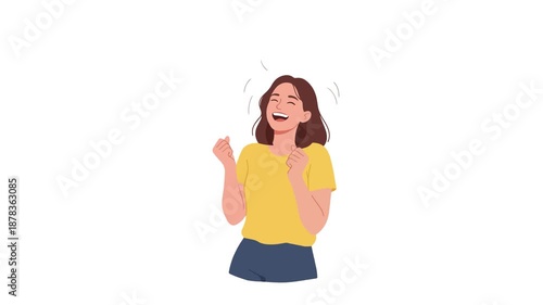 Video Woman Laughing Happily