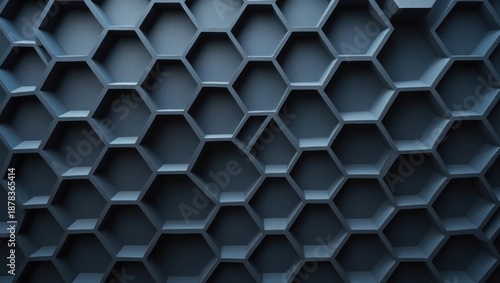 Dark Metallic Hexagon Texture Background with Futuristic Technology Style