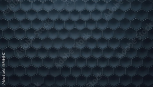 Abstract 3D Hexagon Geometric Pattern with Light and Dark Depth Effect