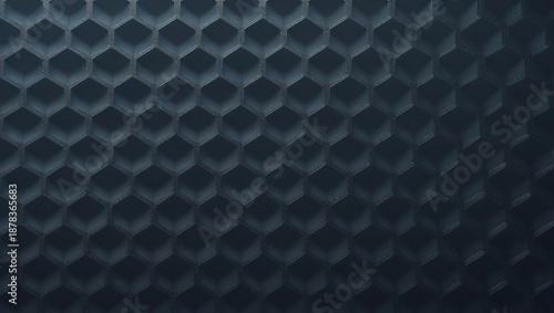 Abstract 3D Hexagon Geometric Pattern with Light and Dark Depth Effect