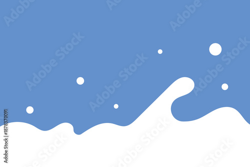 milk water wave background or yogurt water splash flat design