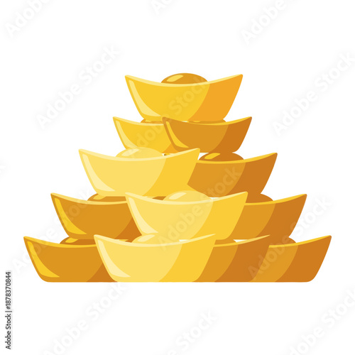 Stack of Golden Ingots or Bars.