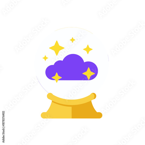 Purple Cloud in Crystal Ball App Icon.