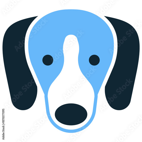 Dog icon vector for pet shops. Ideal for cute puppy faces, canine silhouettes, animal lovers, and veterinary clinic logos.
