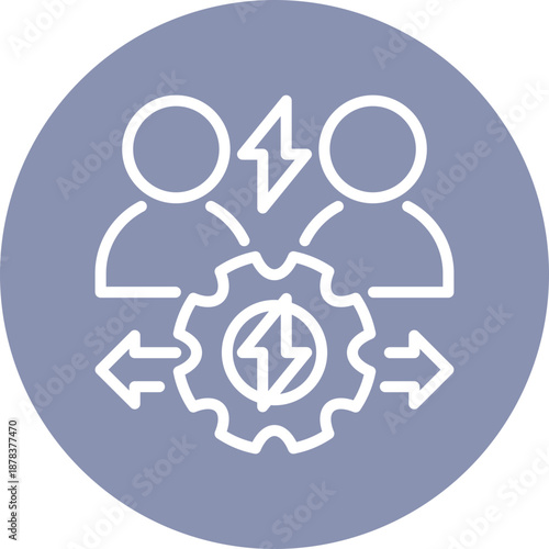 Conflict resolution  icon for strategic planning, website, application, printing, document, poster design, etc