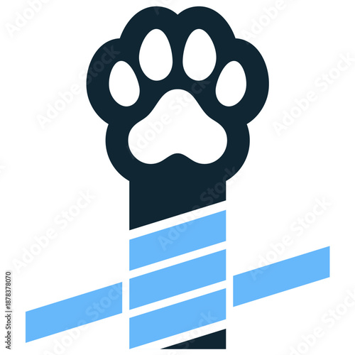 Pet broken leg icon vector for veterinary clinics. Ideal for injured animals, bone fractures, medical casts, and emergency recovery signs.