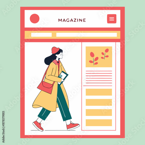 Digital magazine illustration