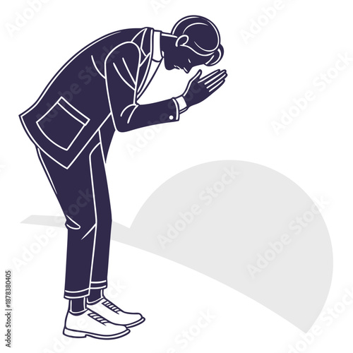 Person in prayer pose