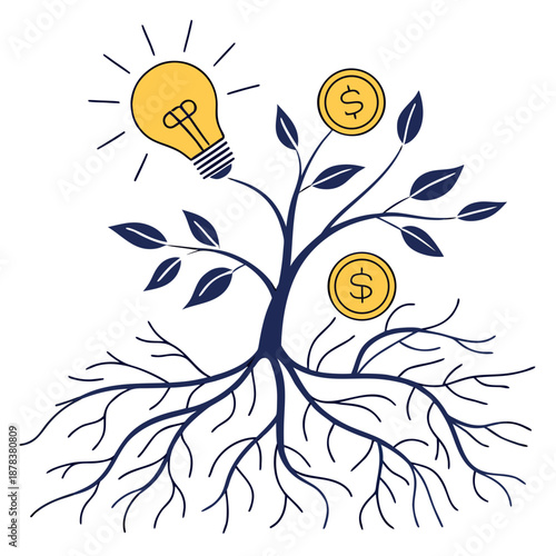 Growth of ideas and wealth