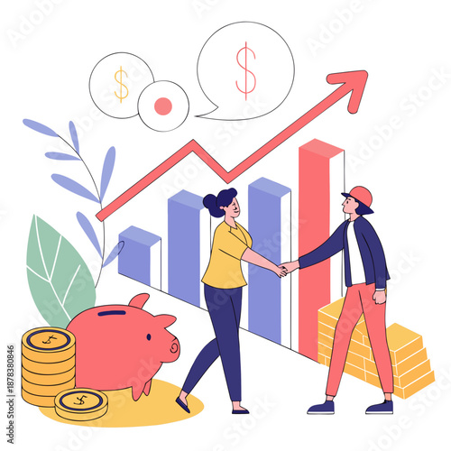 Business partnership and financial growth