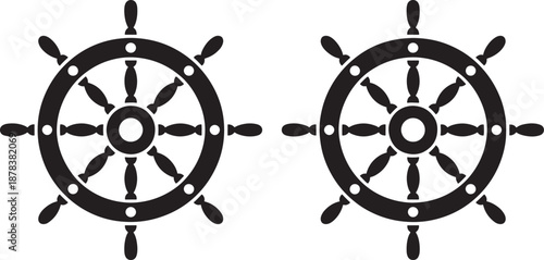 Ship wheel nautical navigation steering