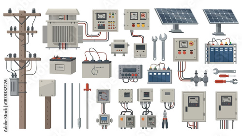 Industrial electrical distribution equipment and power infrastructure components.