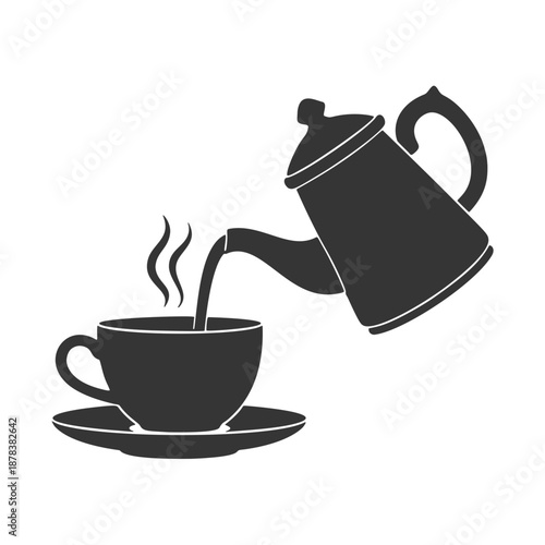 ティータイムのシルエットアイコン