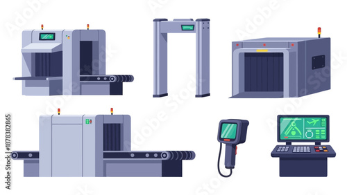 Industrial machinery and automated production line with scanners and conveyors in a factory setting.