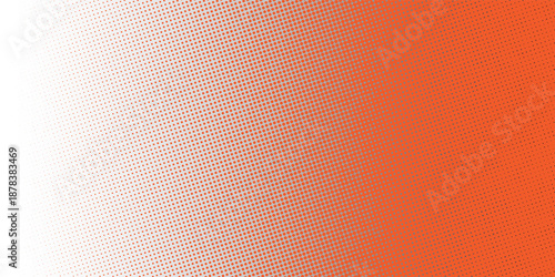 Dotted gradient vector illustration, white and orange halftone background. vector Eps 10