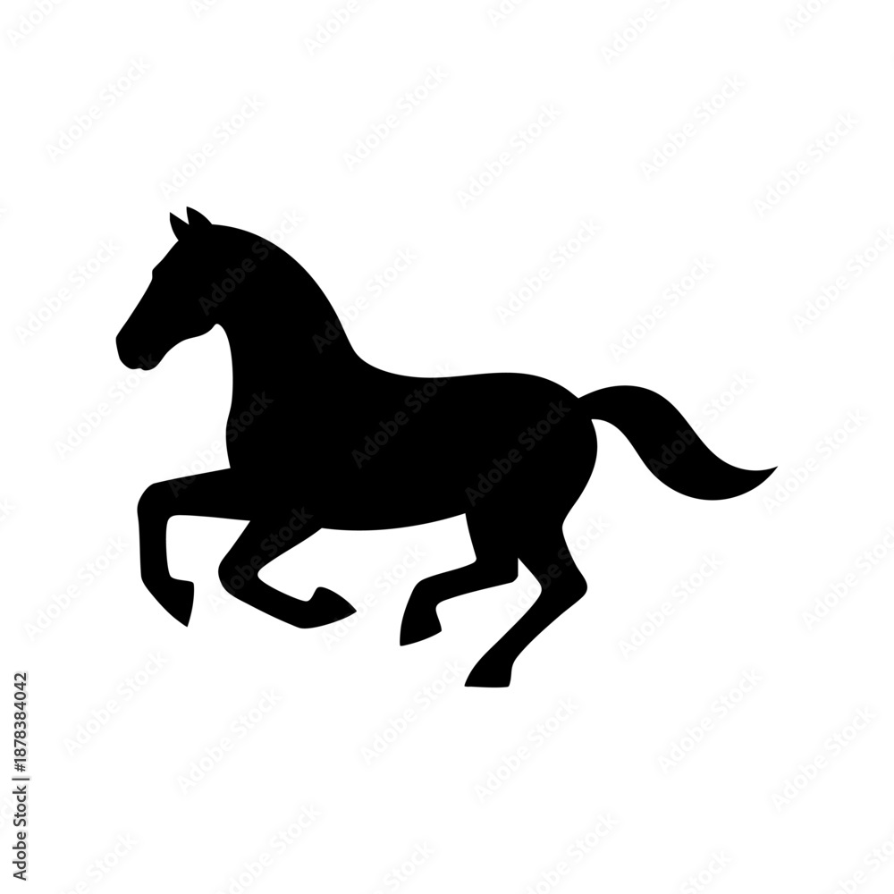 Fototapeta premium Minimalist Horse Silhouette Vector Illustration