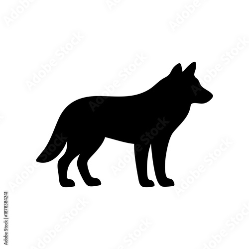 Wolf Silhouette Vector Design