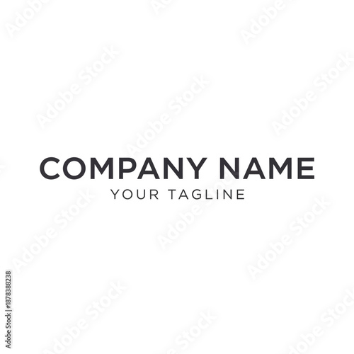 Company Name and Tagline Placeholder Text.